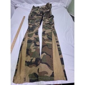 Evolution In Design Camo Flair Jeans Size 32x32 Velvet Patched Y2K Grunge Rocker